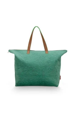 Pip Studio Taschen|Wochenendtaschen|Tragetasche Samt Quiltey Days Grün