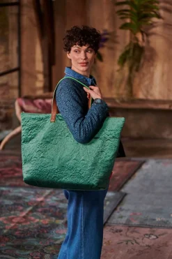 Pip Studio Taschen|Wochenendtaschen|Tragetasche Samt Quiltey Days Grün