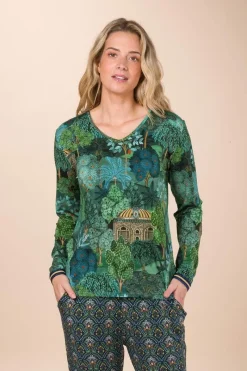 Pip Studio Tops|Tops Mit Langen Ärmeln|Trice Top Lange Ärmeln Jardin de Noche Blau