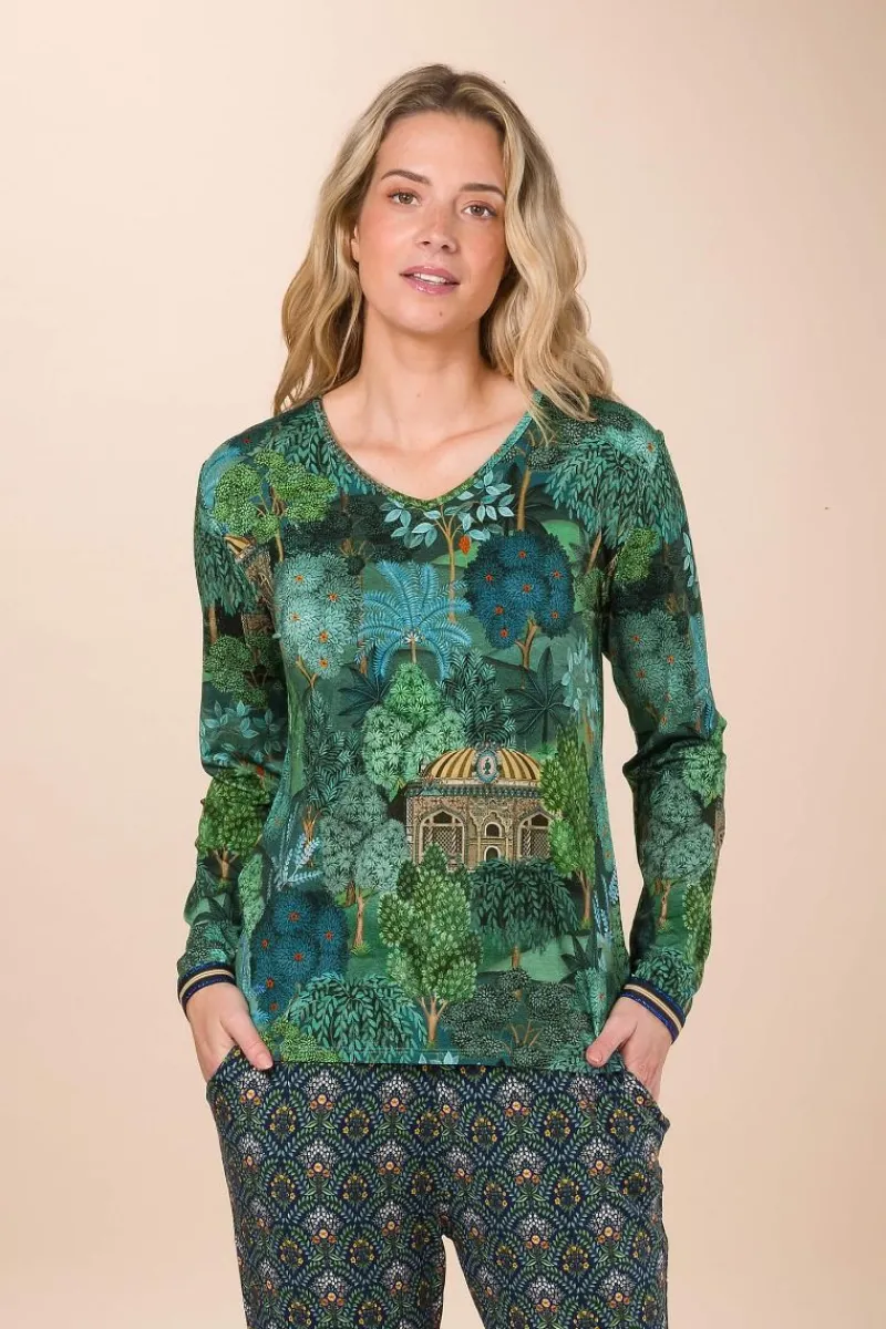 Pip Studio Tops|Tops Mit Langen Ärmeln|Trice Top Lange Ärmeln Jardin de Noche Blau