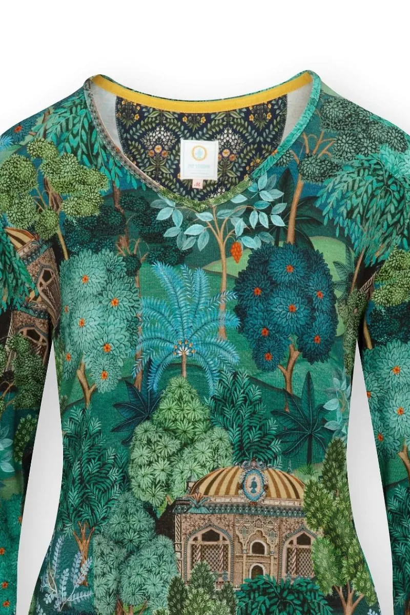 Pip Studio Tops|Tops Mit Langen Ärmeln|Trice Top Lange Ärmeln Jardin de Noche Blau