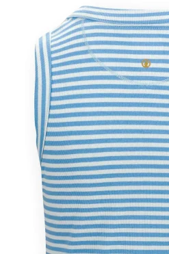 Pip Studio Tops|Trinity Ärmellos Top Little Sumo Stripe Blau
