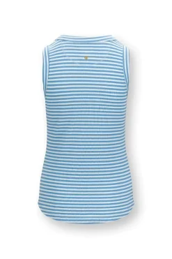 Pip Studio Tops|Trinity Ärmellos Top Little Sumo Stripe Blau