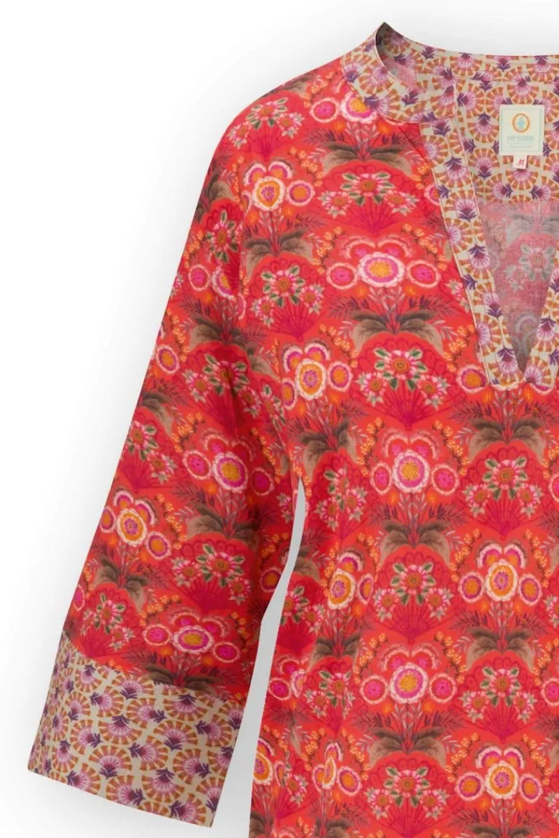 Pip Studio Kleider|Tunic Fiesta de Flamencos Rot