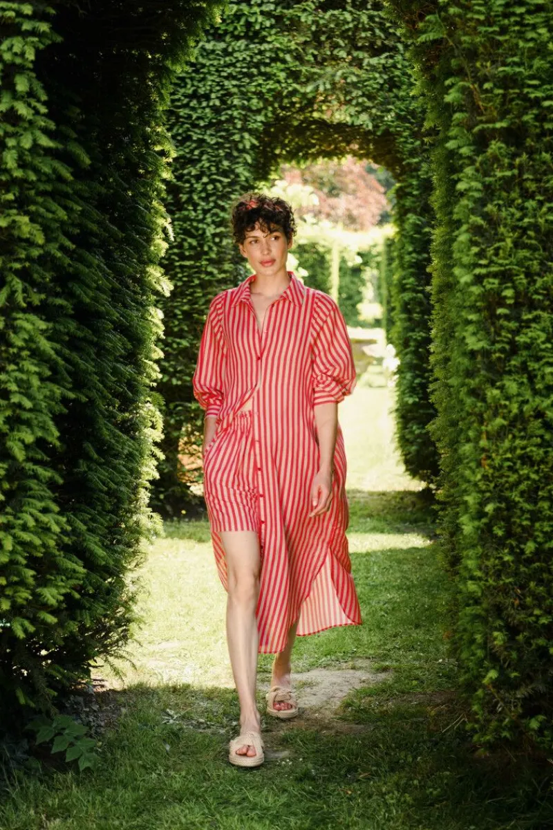 Pip Studio Kleider|Tunic Sumo Stripe Rot