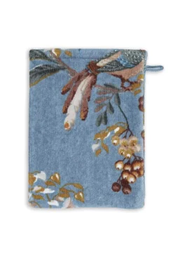 Pip Studio Waschlappen|Waschlappen Set/3 Secret Garden 16x22cm Blau
