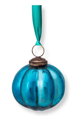 Pip Studio Weihnachten|Weihnachtskugel Glas Blau 7.5cm