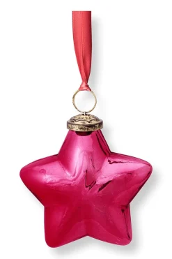 Pip Studio Weihnachten|Weihnachtskugel Glas Stern Rosa 10cm