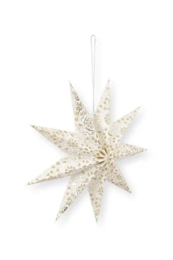 Pip Studio Weihnachten|Weihnachtsstern Weiß 60cm Gold