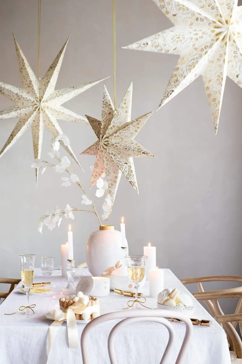 Pip Studio Weihnachten|Weihnachtsstern Weiß 60cm Gold