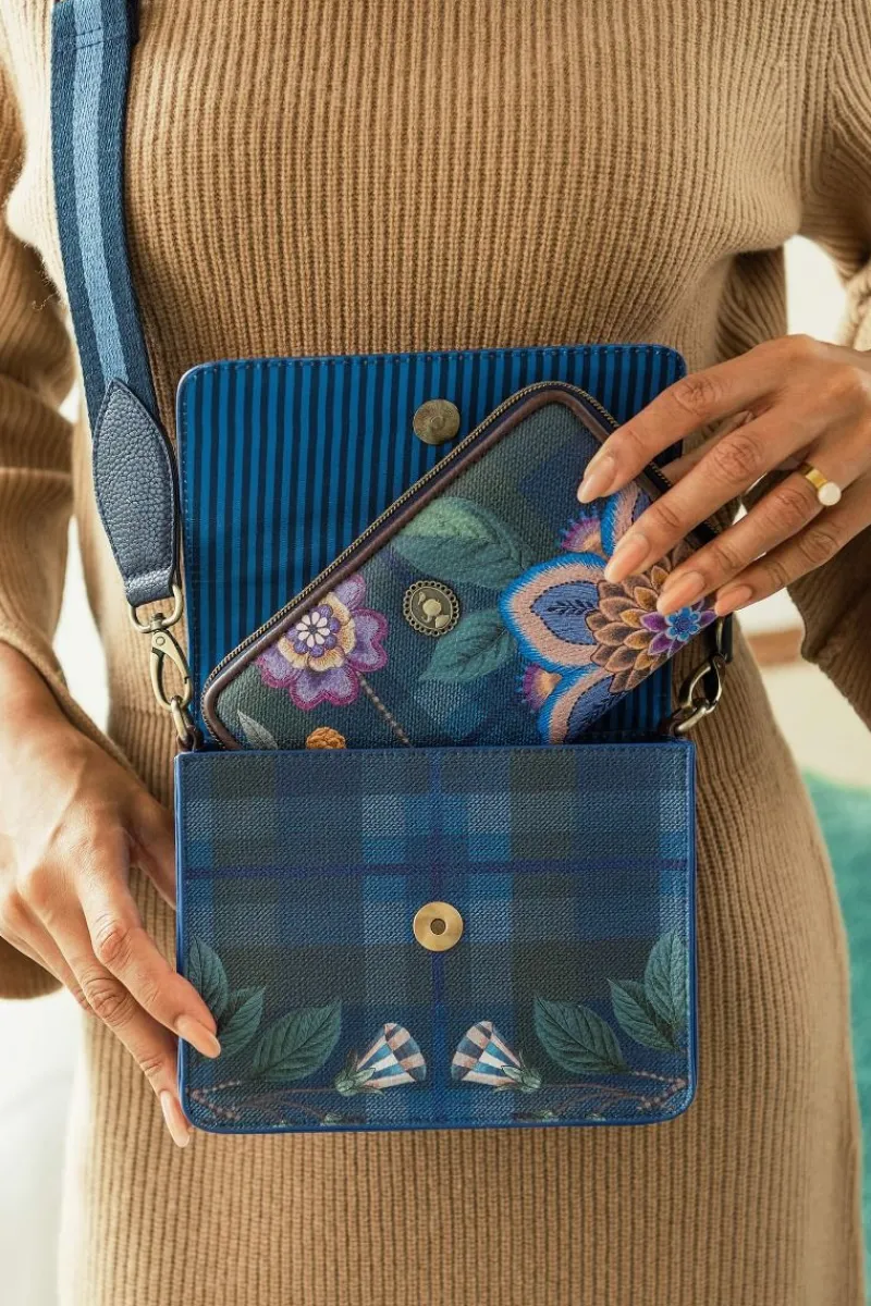 Pip Studio Taschen|Geldbörsen|Willow Geldbörse Flores Felices Dunkel Blau
