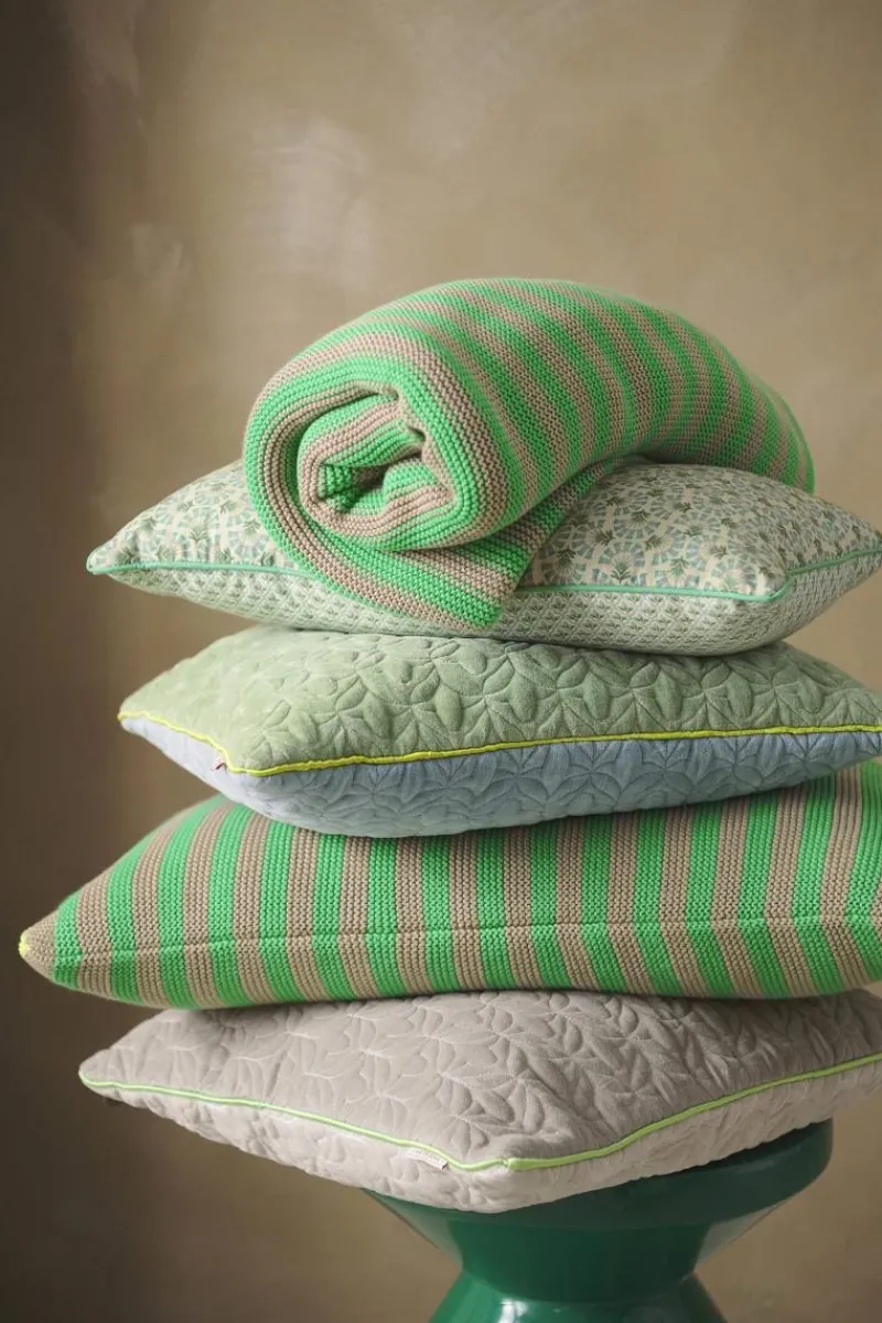 Pip Studio Zierkissen|Bettkissen|Zierkissen Bonsoir Stripe Grün