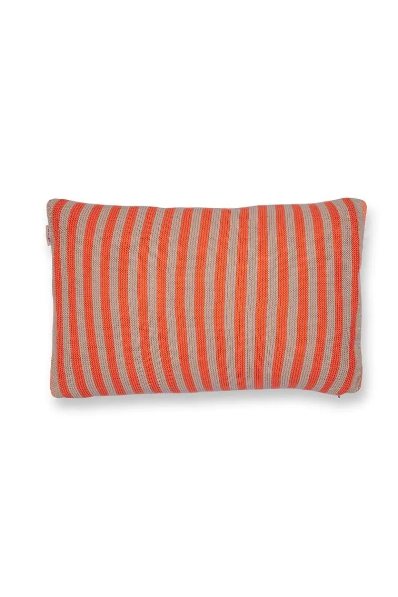 Pip Studio Zierkissen|Bettkissen|Zierkissen Bonsoir Stripe Orange
