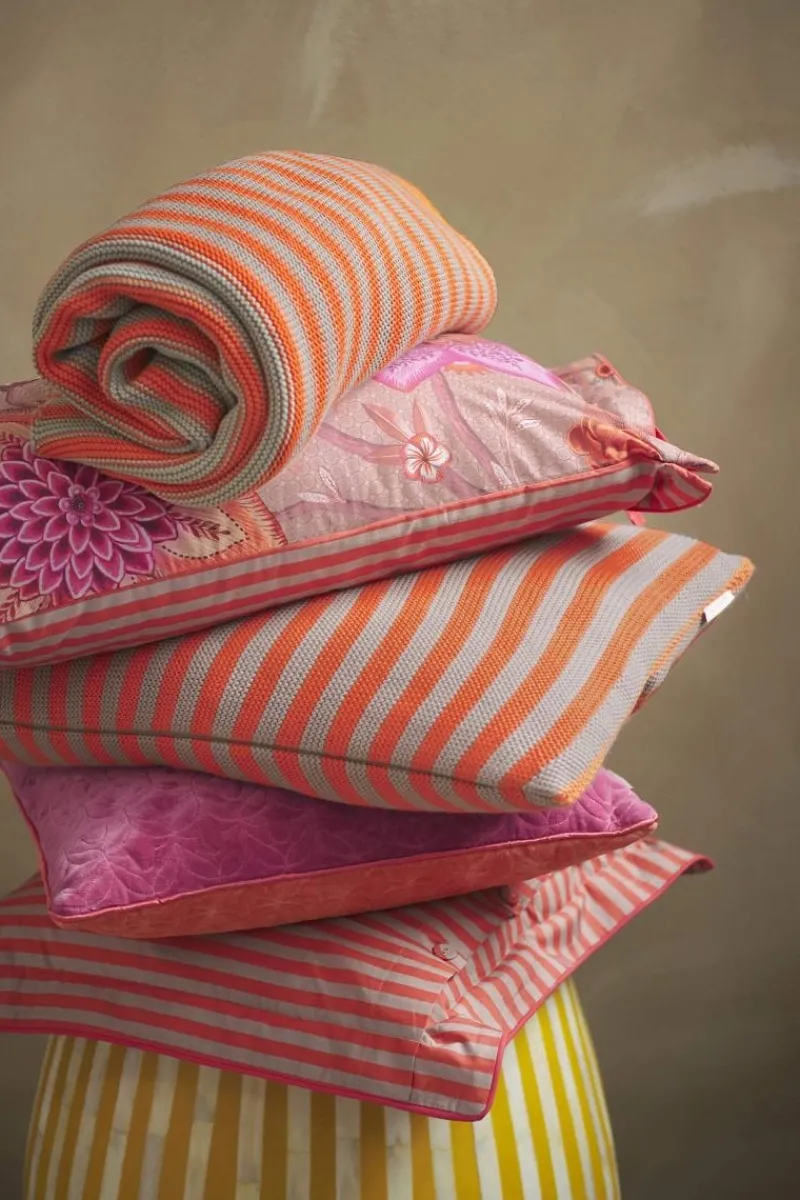 Pip Studio Zierkissen|Bettkissen|Zierkissen Bonsoir Stripe Orange