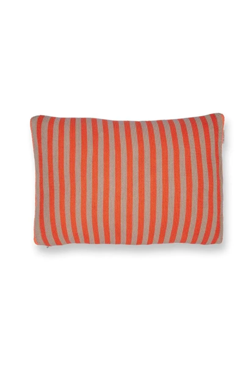 Pip Studio Zierkissen|Bettkissen|Zierkissen Bonsoir Stripe Orange