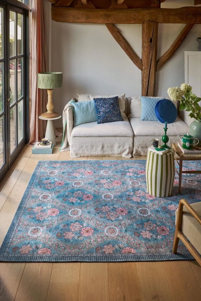 Pip Studio Zierkissen|Bettkissen|Zierkissen Quadratisches Tutti I Fiori Blau