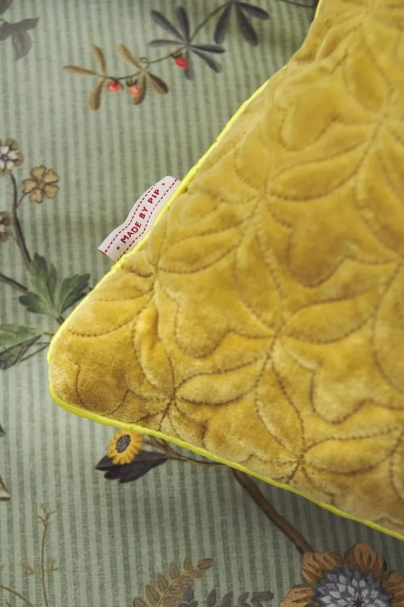 Pip Studio Zierkissen|Bettkissen|Zierkissen Quilty Dreams Hell Gelb